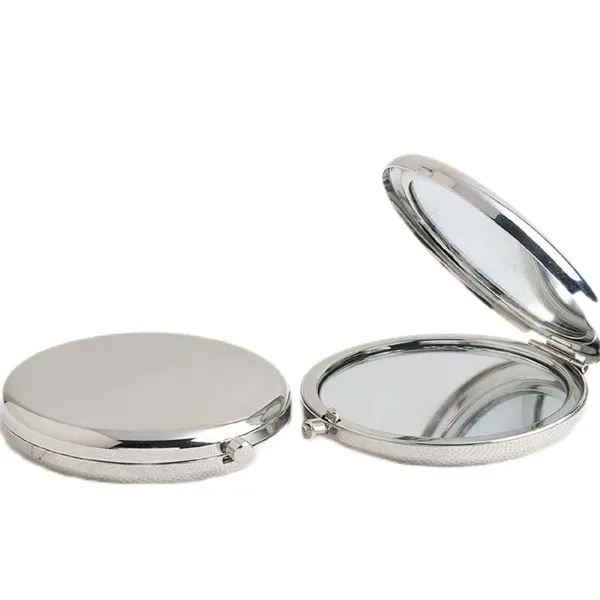 Stainless Steel Folding Pocket Makeup Mirror - Stainless Steel Folding Pocket Makeup Mirror - Image 2 of 2