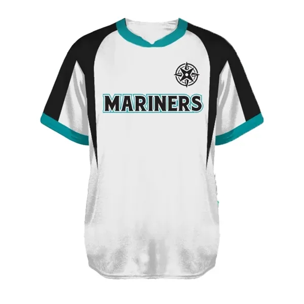Sublimated Traditional Crew/V-Neck Fastpitch Jersey - Sublimated Traditional Crew/V-Neck Fastpitch Jersey - Image 0 of 3