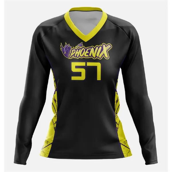 Sublimated Traditional Long Sleeve Volleyball Jersey - Sublimated Traditional Long Sleeve Volleyball Jersey - Image 1 of 2