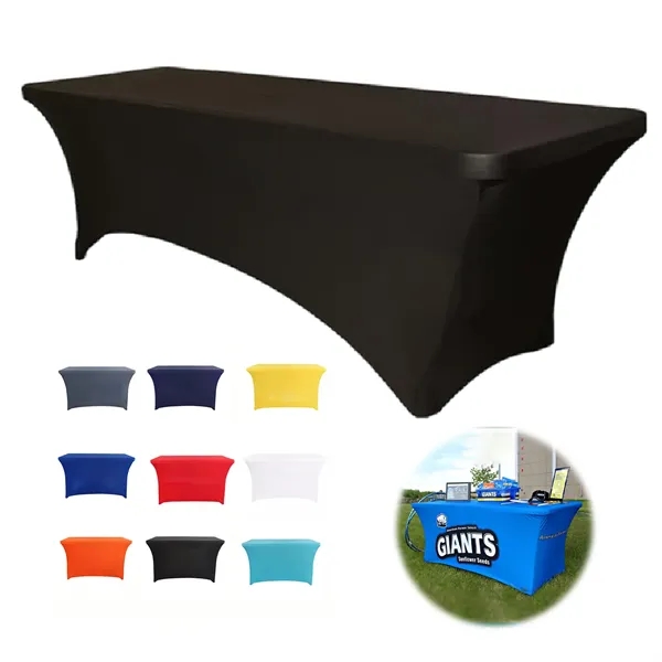 4ft Stretch Fabric Customizable Table Cover - 4ft Stretch Fabric Customizable Table Cover - Image 1 of 1