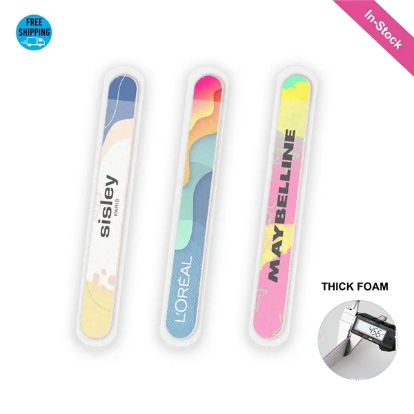 Full-Color EVA Thick Foam Nail File(with Sleeve-add $0.1/pc) - Full-Color EVA Thick Foam Nail File(with Sleeve-add $0.1/pc) - Image 0 of 7