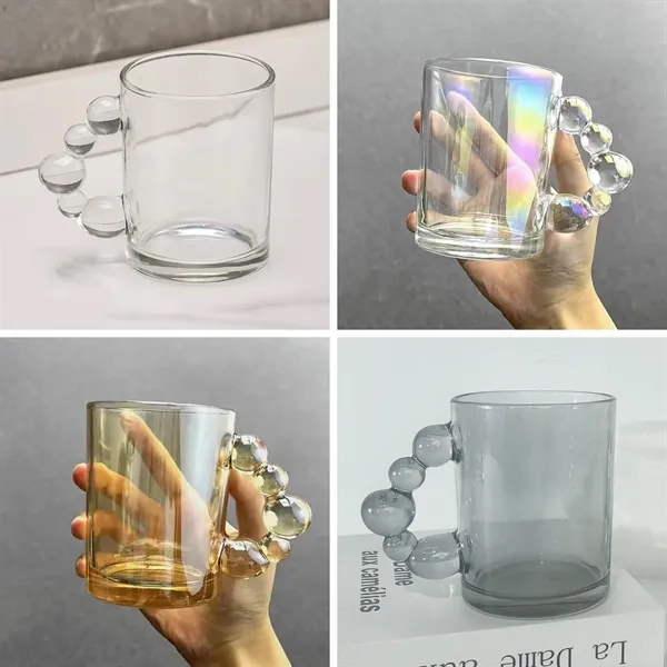 12oz Bubble Shaped Handle Glass Mug - 12oz Bubble Shaped Handle Glass Mug - Image 2 of 2