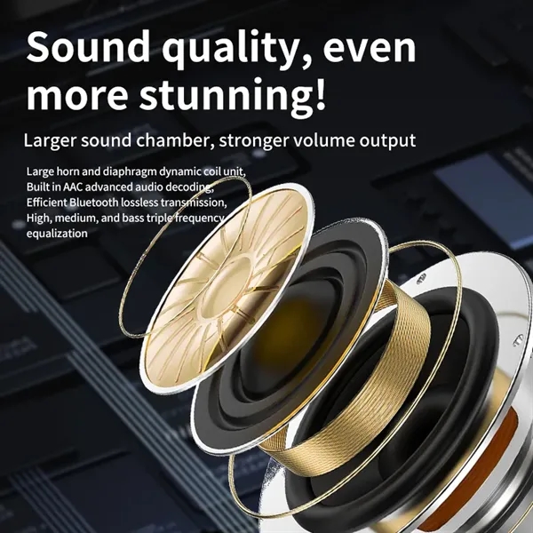 Over-Ear Wireless Bluetooth Headphones With LED Display - Over-Ear Wireless Bluetooth Headphones With LED Display - Image 5 of 5