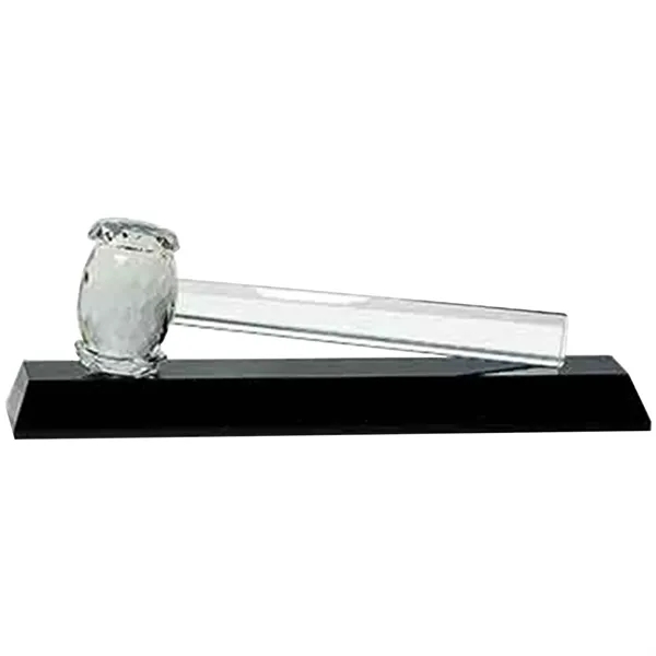 Crystal Gavel on Black Base Custom Award - Crystal Gavel on Black Base Custom Award - Image 1 of 1