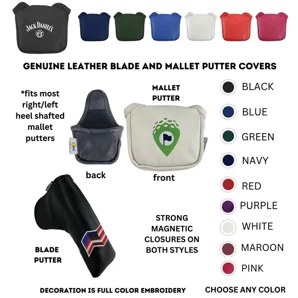 Sunfish Leather Mallet Putter Head Cover - Sunfish Leather Mallet Putter Head Cover - Image 0 of 7