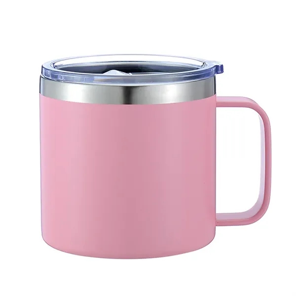 14Oz Stainless Steel Vacuum Camping Mug With Handle - 14Oz Stainless Steel Vacuum Camping Mug With Handle - Image 5 of 14