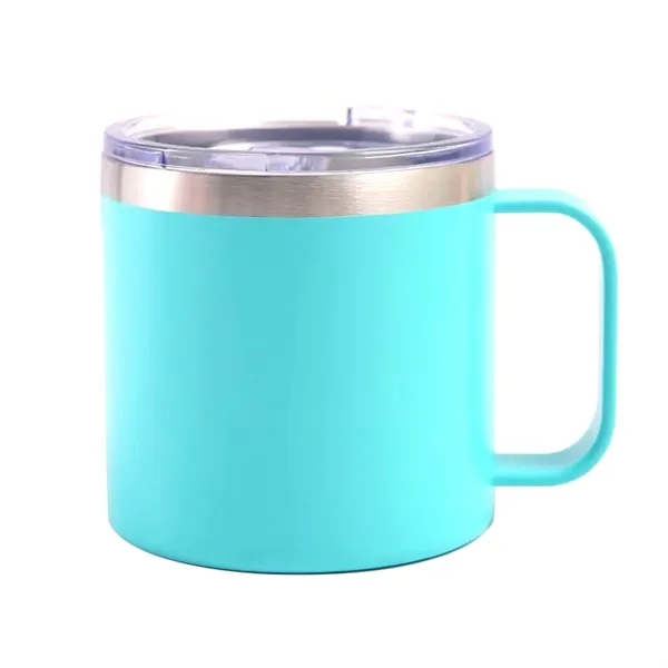 14Oz Stainless Steel Vacuum Camping Mug With Handle - 14Oz Stainless Steel Vacuum Camping Mug With Handle - Image 13 of 14