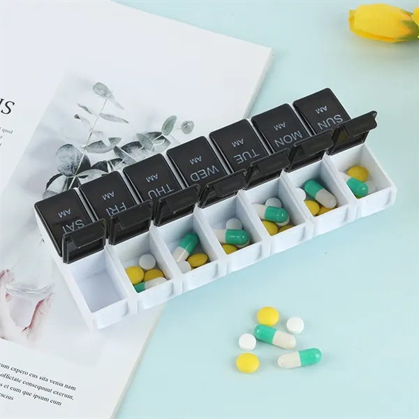 7 Day Pill Box Medicine Tablet Dispenser Organizer - 7 Day Pill Box Medicine Tablet Dispenser Organizer - Image 4 of 9