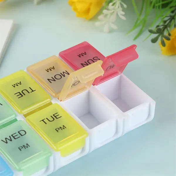 7 Day Pill Box Medicine Tablet Dispenser Organizer - 7 Day Pill Box Medicine Tablet Dispenser Organizer - Image 8 of 9