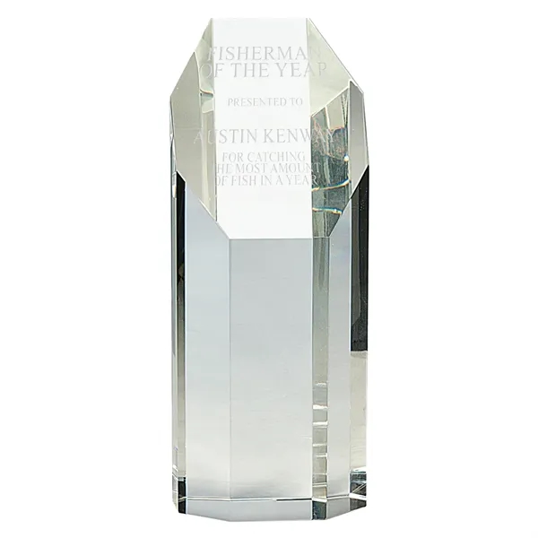 Clear Crystal Octagon Tower Custom Awards - Clear Crystal Octagon Tower Custom Awards - Image 0 of 1