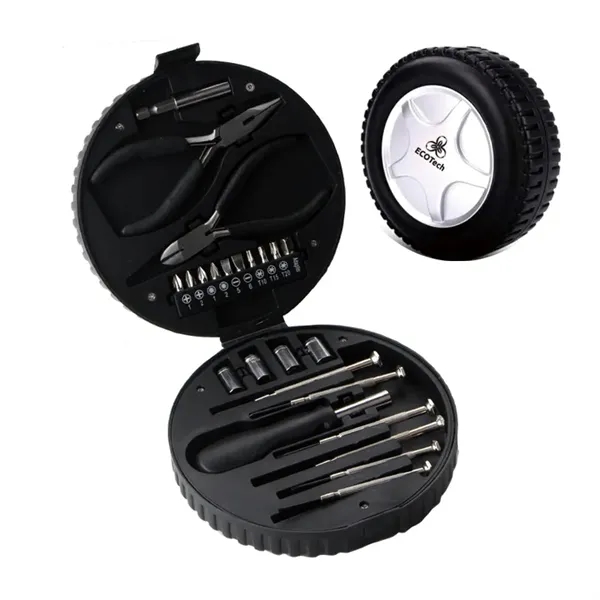 24 Piece Tire Shape Automotive Tools Set - 24 Piece Tire Shape Automotive Tools Set - Image 0 of 0
