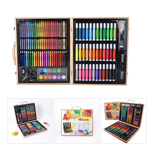 150pcs Kids Artist Painting Set with Wooden Case - 150pcs Kids Artist Painting Set with Wooden Case - Image 0 of 0