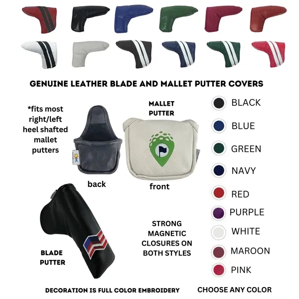 Sunfish Leather Blade Putter Head Cover