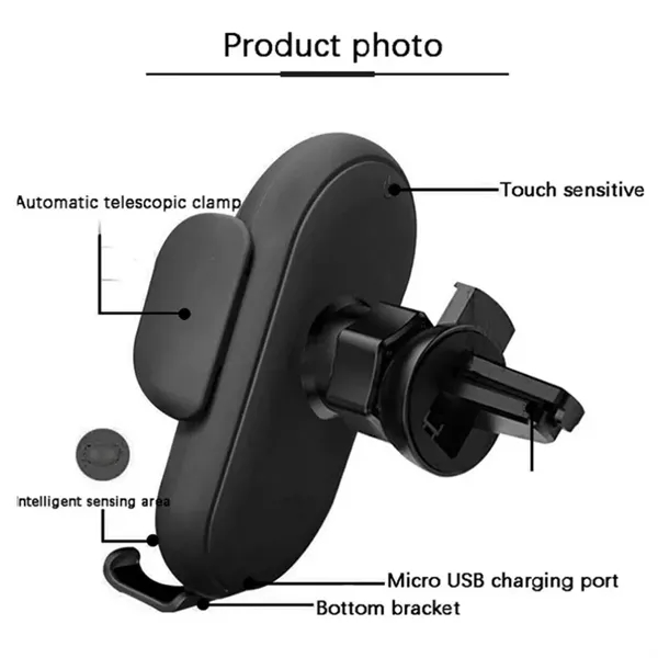 10W Fast Wireless Charger Smart Infrared Car Mobile Holder - 10W Fast Wireless Charger Smart Infrared Car Mobile Holder - Image 4 of 8