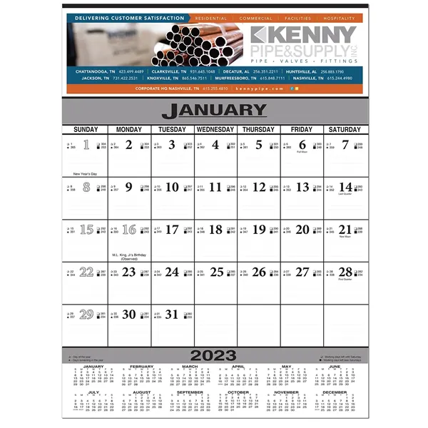 Full Color Economy Contractor Wall Calendar - Full Color Economy Contractor Wall Calendar - Image 0 of 1