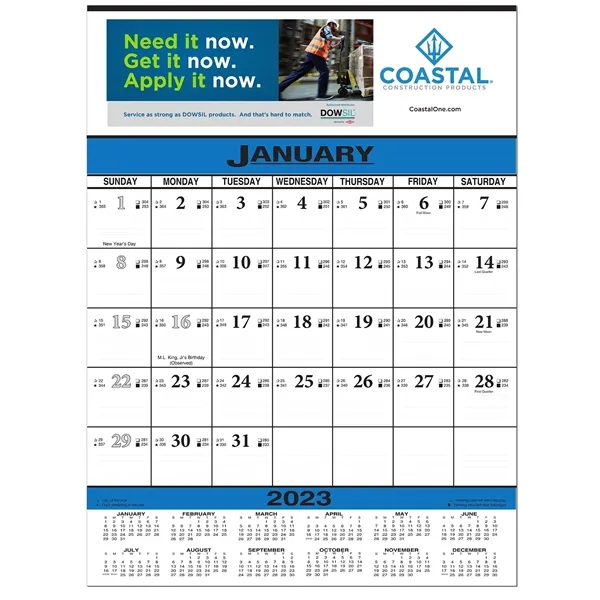 Full Color Economy Contractor Wall Calendar - Full Color Economy Contractor Wall Calendar - Image 1 of 1
