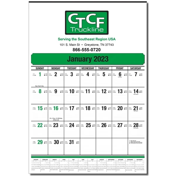 Mini Wall Calendars (Contractor, Memo, Big Number) - Mini Wall Calendars (Contractor, Memo, Big Number) - Image 1 of 2