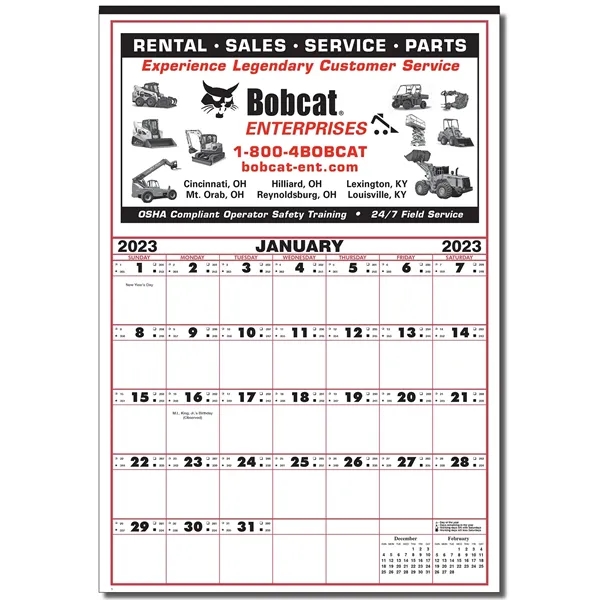 Mini Wall Calendars (Contractor, Memo, Big Number) - Mini Wall Calendars (Contractor, Memo, Big Number) - Image 2 of 2