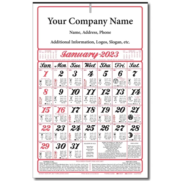 Six Sheet / Full Size Almanac Wall Calendar - Six Sheet / Full Size Almanac Wall Calendar - Image 0 of 0