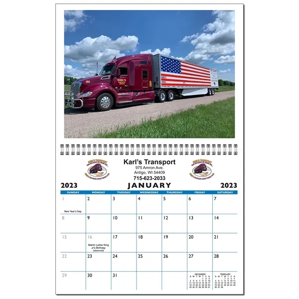 13 Picture Custom Wall Calendar - Spiral Binding - - 13 Picture Custom Wall Calendar - Spiral Binding - - Image 0 of 0