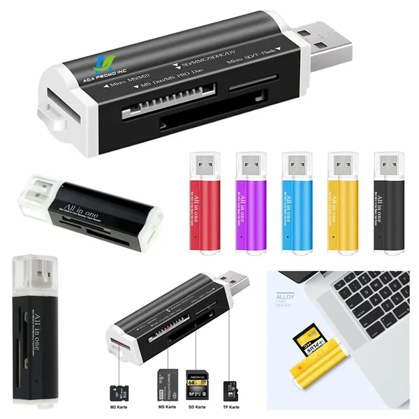 Portable USB 2.0 4 in 1 Memory Multi Card Reader - Portable USB 2.0 4 in 1 Memory Multi Card Reader - Image 0 of 8