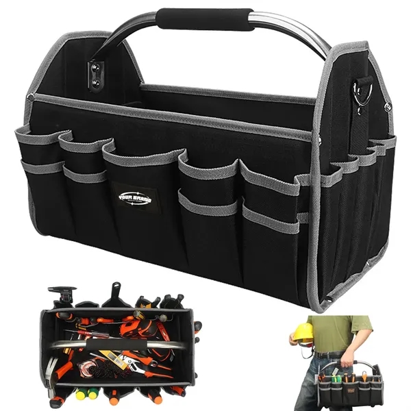 Open Top Tool Tote Bag Organizer with Handle Carrier - Open Top Tool Tote Bag Organizer with Handle Carrier - Image 0 of 7