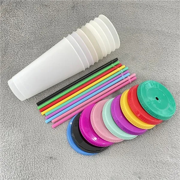 Color Changing Cups with Lids Straws 710ML - Color Changing Cups with Lids Straws 710ML - Image 5 of 6