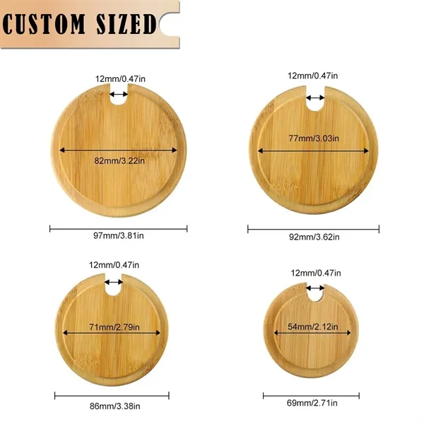 Bamboo Mug Cover with Spoon Hole - Bamboo Mug Cover with Spoon Hole - Image 1 of 1