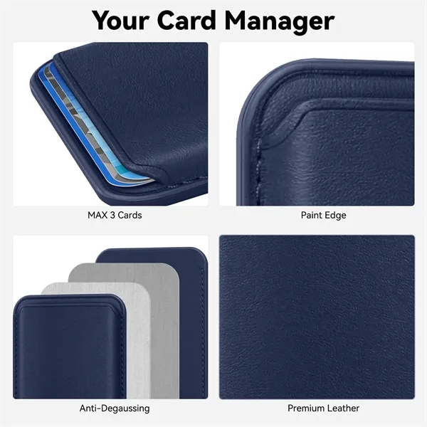 Magnetic Wallet Cell Phone Card Sleeves for  iPhone 15/14/13 - Magnetic Wallet Cell Phone Card Sleeves for  iPhone 15/14/13 - Image 3 of 7