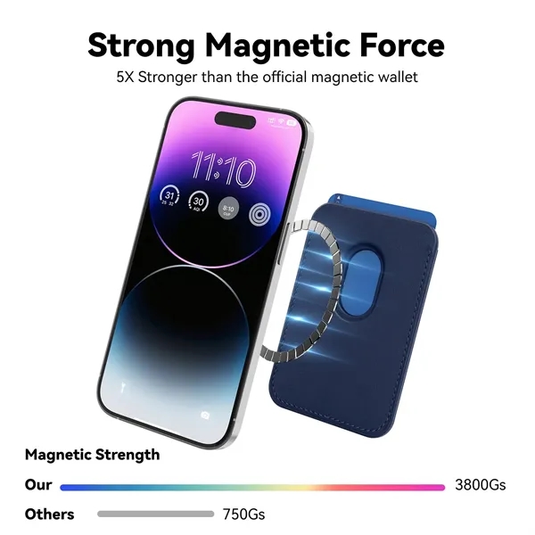 Magnetic Wallet Cell Phone Card Sleeves for  iPhone 15/14/13 - Magnetic Wallet Cell Phone Card Sleeves for  iPhone 15/14/13 - Image 5 of 7