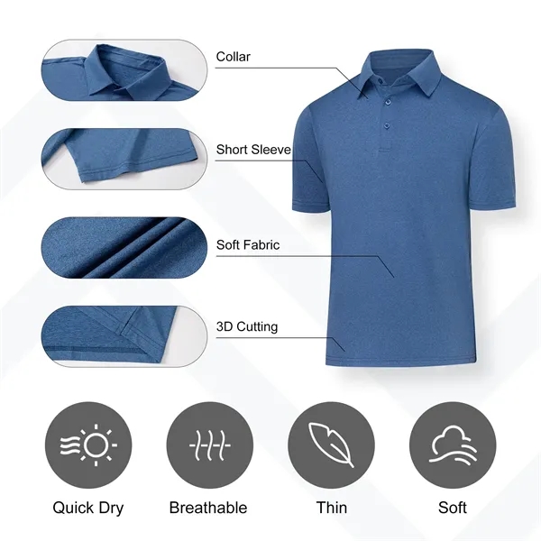 Athletic Mens Polo Shirts Short Sleeve - Athletic Mens Polo Shirts Short Sleeve - Image 5 of 6