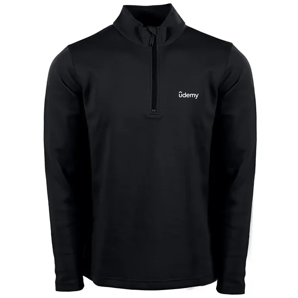 Omni Men's Poly Cotton Performance Fleece 1/4 Zip - Omni Men's Poly Cotton Performance Fleece 1/4 Zip - Image 2 of 4