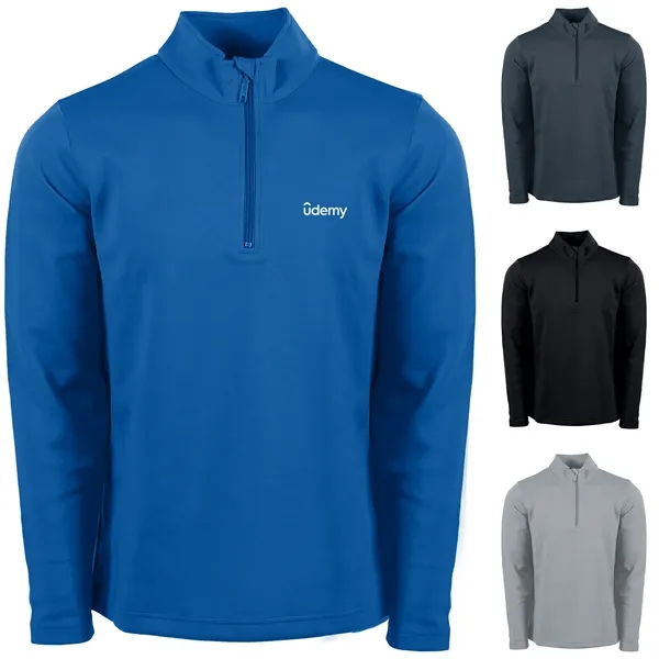 Omni Men's Poly Cotton Performance Fleece 1/4 Zip - Omni Men's Poly Cotton Performance Fleece 1/4 Zip - Image 0 of 4