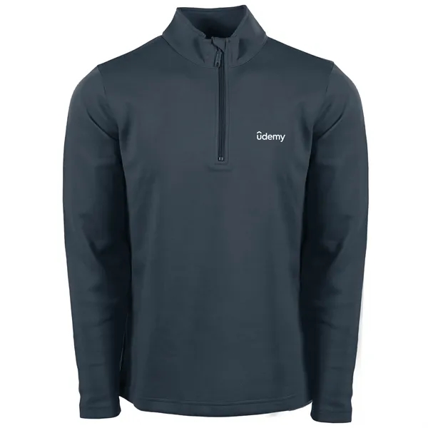 Omni Men's Poly Cotton Performance Fleece 1/4 Zip - Omni Men's Poly Cotton Performance Fleece 1/4 Zip - Image 3 of 4