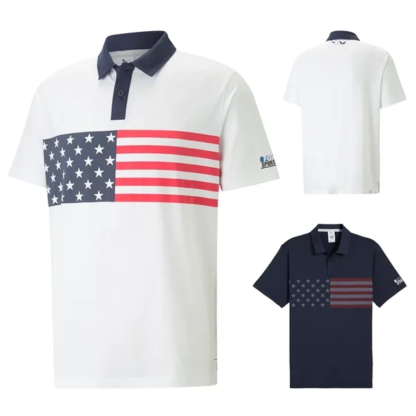 Puma Volition Mens Flag Stripe Polo