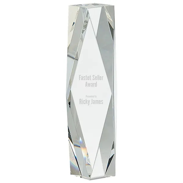 Clear Crystal Facet Tower Custom Awards - Clear Crystal Facet Tower Custom Awards - Image 0 of 1