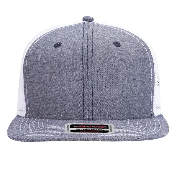 OTTO SNAP 6 PANEL MID PROFILE MESH BACK TRUCKER SNAPBACK HAT - OTTO SNAP 6 PANEL MID PROFILE MESH BACK TRUCKER SNAPBACK HAT - Image 15 of 45