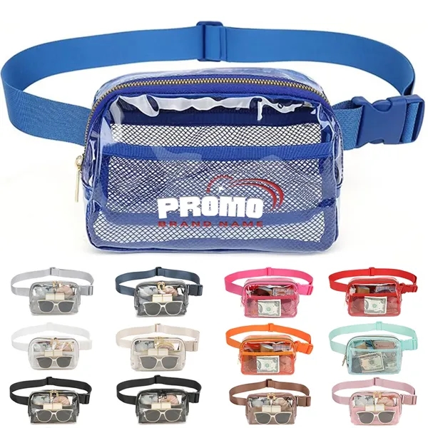Clear Bag Stadium Approved Crossbody Fanny Belt  Pack Unisex - Clear Bag Stadium Approved Crossbody Fanny Belt  Pack Unisex - Image 0 of 6