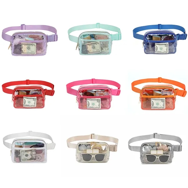Clear Bag Stadium Approved Crossbody Fanny Belt  Pack Unisex - Clear Bag Stadium Approved Crossbody Fanny Belt  Pack Unisex - Image 2 of 6