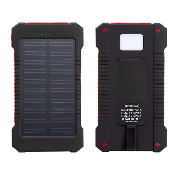 10,000-mAh Solar Power Bank W/ Flashlight compass Carabiner - 10,000-mAh Solar Power Bank W/ Flashlight compass Carabiner - Image 5 of 12