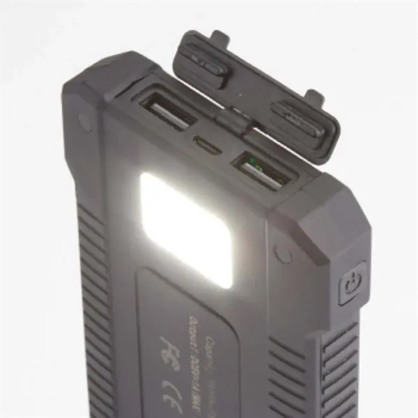 10,000-mAh Solar Power Bank W/ Flashlight compass Carabiner - 10,000-mAh Solar Power Bank W/ Flashlight compass Carabiner - Image 6 of 12