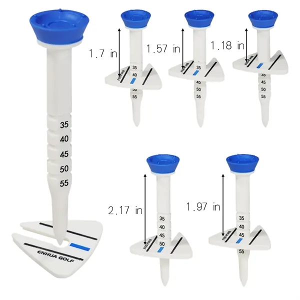 Golf Tees Adjustable Height Triangular Directional Design - Golf Tees Adjustable Height Triangular Directional Design - Image 1 of 5