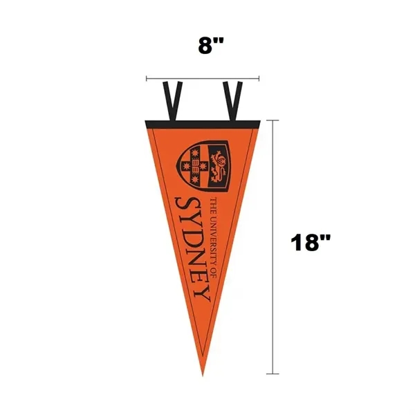 8" x 18" Custom Printed Felt Pennant - 8" x 18" Custom Printed Felt Pennant - Image 1 of 2