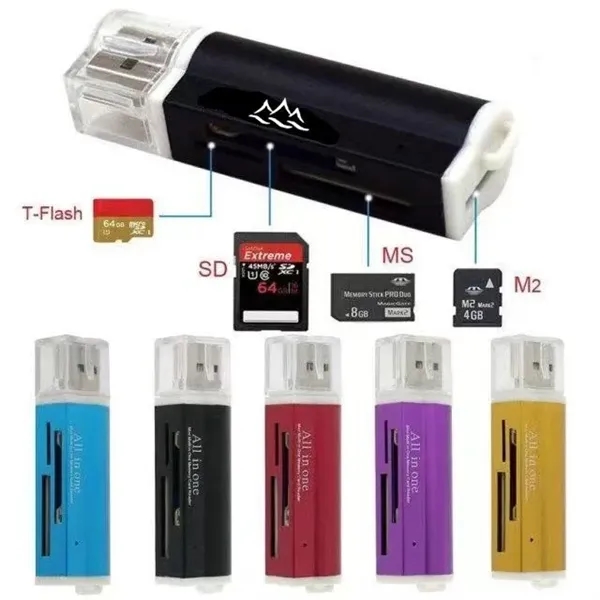 Portable USB 2.0 4 in 1 Memory Multi Card Reader - Portable USB 2.0 4 in 1 Memory Multi Card Reader - Image 0 of 7