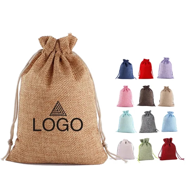 Linen Drawstring Bag - Linen Drawstring Bag - Image 0 of 3