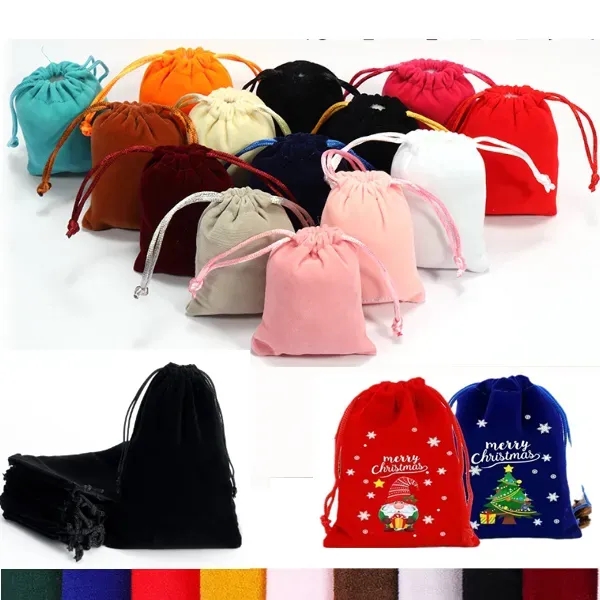 Velvet Drawstring Storage Bag - Velvet Drawstring Storage Bag - Image 0 of 3