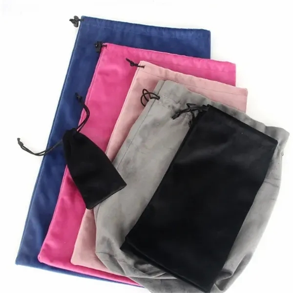 Velvet Drawstring Storage Bag - Velvet Drawstring Storage Bag - Image 2 of 3