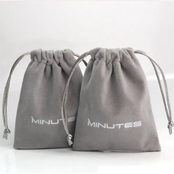 Velvet Drawstring Storage Bag - Velvet Drawstring Storage Bag - Image 3 of 3