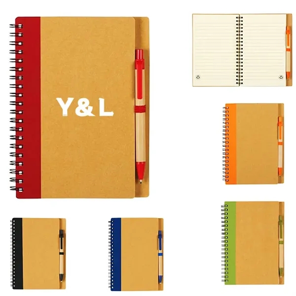 Eco Spiral Notebook and Pen - Eco Spiral Notebook and Pen - Image 0 of 2