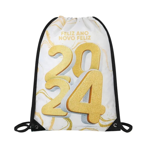 420D Heavy Duty Dye Sublimation Drawstring Backpack - 420D Heavy Duty Dye Sublimation Drawstring Backpack - Image 3 of 7